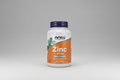 Supplement bottle labeled 'Zinc 50 mg' by NOW on a white background