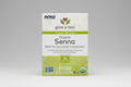 Box of NOW Organic Senna tea bags for occasional constipation relief