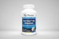 Supplement bottle labeled 'CoQ-Clear 100 Ubiquinone' by NuMedica on a white background