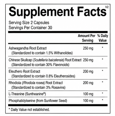 Ortho Molecular Products AdreneVive 60 Capsules – front label view