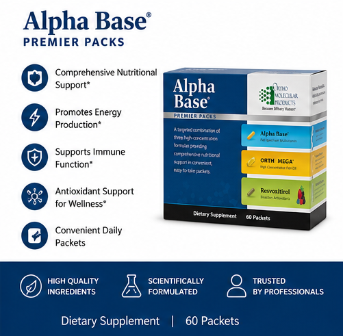 Ortho Molecular Products Alpha Base Premier 60 Packs – comprehensive multivitamin supplement packs