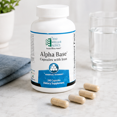 Ortho Molecular Products Alpha Base with Iron 240 Capsules – ingredient detail