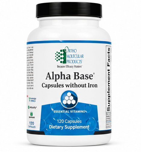 Ortho Molecular Products Alpha Base without Iron 120 Capsules – product overview
