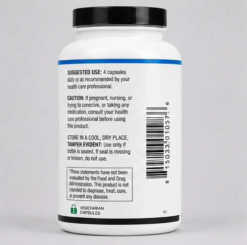 Ortho Molecular Products Alpha Base without Iron 240 Capsules – ingredient detail
