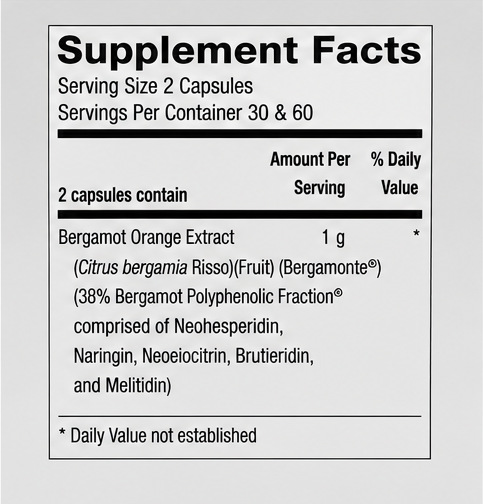 Ortho Molecular Products Bergamot BPF 120 Capsules – lifestyle image