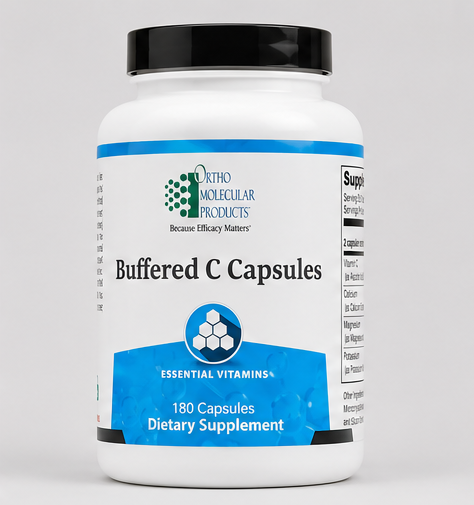 Ortho Molecular Products Buffered C 180 Capsules – supplement facts panel