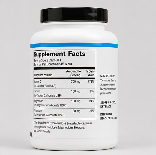 Ortho Molecular Products Buffered C 180 Capsules – lifestyle image