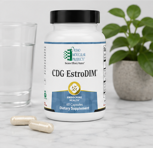 Ortho Molecular Products CDG EstroDIM 60 Capsules – calcium D-glucarate and DIM supplement capsules
