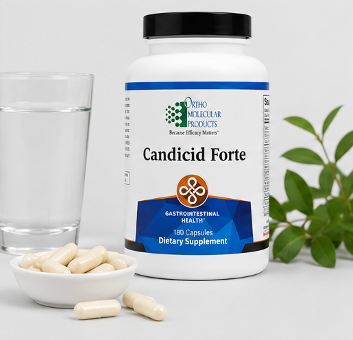 Ortho Molecular Products Candicid Forte 180 Capsules – herbal antifungal supplement capsules
