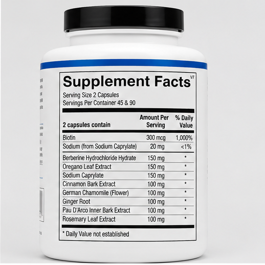 Ortho Molecular Products Candicid Forte 180 Capsules – front label view