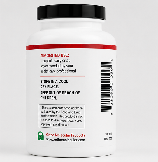 Ortho Molecular Products Cardio B 120 Capsules – front label view