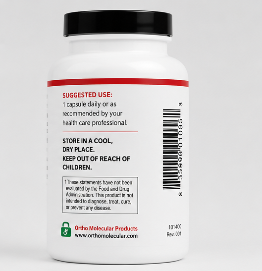 Ortho Molecular Products Cardio B 60 Capsules – supplement facts panel