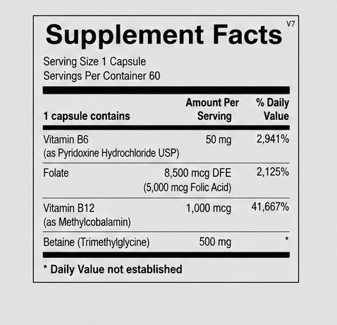 Ortho Molecular Products Cardio B 60 Capsules – front label view
