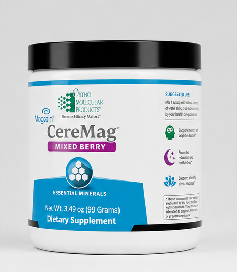 Ortho Molecular Products CereMag Powder 30 Servings Mixed Berry – lifestyle image