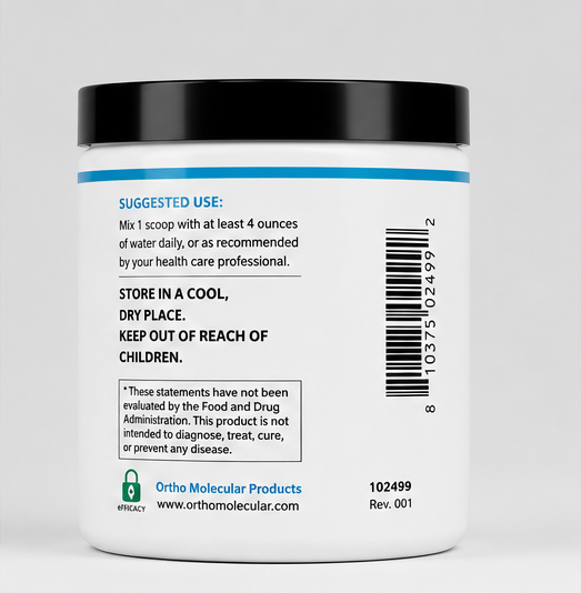 Ortho Molecular Products CereMag Powder 30 Servings Mixed Berry – supplement facts panel