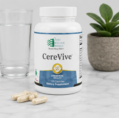 Ortho Molecular Products CereVive 120 Capsules – neurotransmitter and mood support supplement capsules