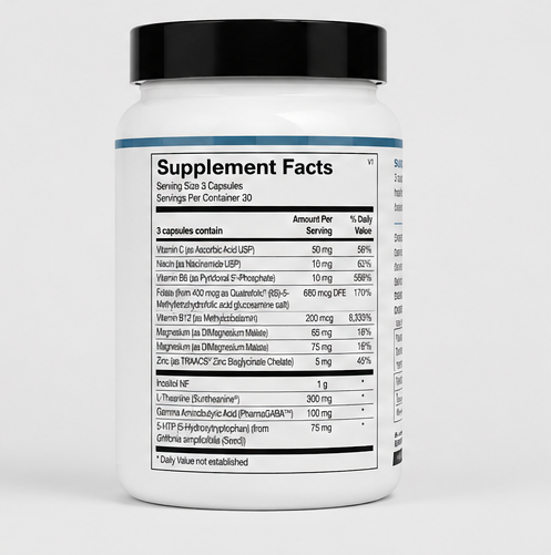 Ortho Molecular Products Cerenity 90 Capsules – front label view