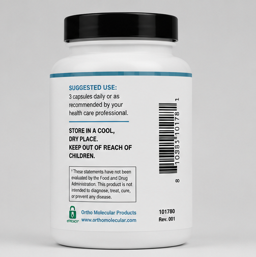 Ortho Molecular Products Cerenity PM 120 Capsules – supplement facts panel