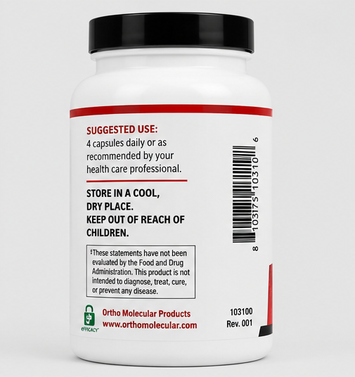 Ortho Molecular Products CitraNOX 120 Capsules – supplement facts panel