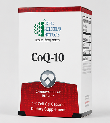Ortho Molecular Products CoQ-10 120 Softgels – lifestyle image