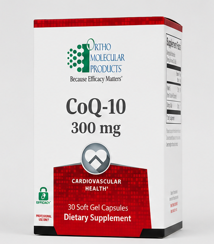 Ortho Molecular Products CoQ-10 300 mg 30 Softgels – lifestyle image