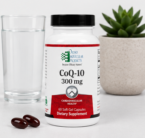 Ortho Molecular Products CoQ-10 300 mg 60 Softgels – high-potency coenzyme Q10 cardiovascular support softgels