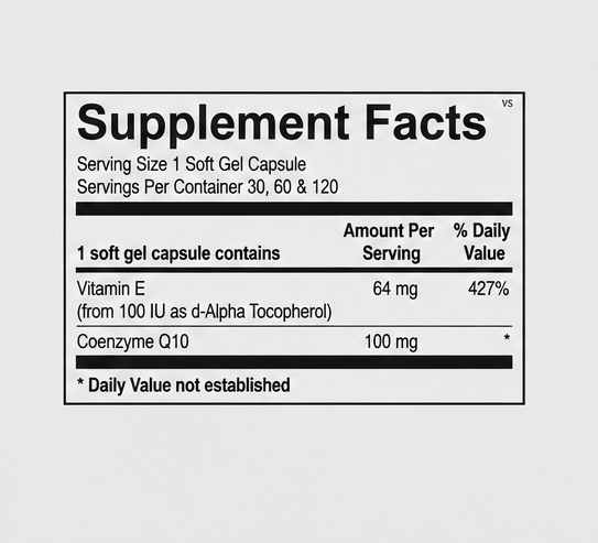Ortho Molecular Products CoQ-10 30 SoftGel Capsules – ingredient detail