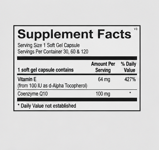 Ortho Molecular Products CoQ-10 120 Softgels – ingredient detail