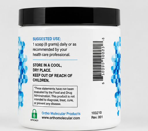 Ortho Molecular Products CollaGEN Powder 30 Servings – supplement facts panel