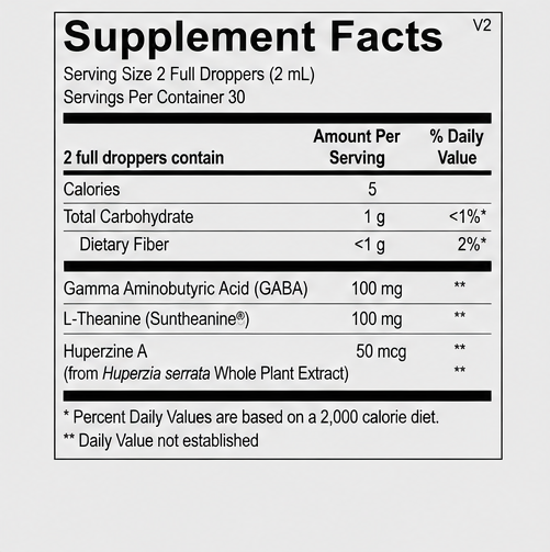 Ortho Molecular Products CopaCalm 60 ml – ingredient detail