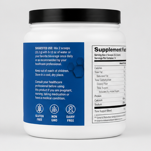 Ortho Molecular Products Core Support Chocolate 14 Servings – front label view