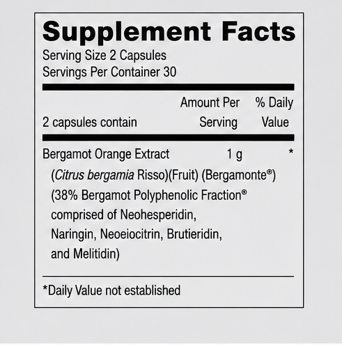 Ortho Molecular Products Bergamot BPF 60 Capsules – lifestyle image
