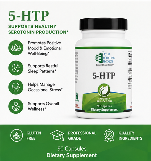 Ortho Molecular Products 5-HTP 90 Capsules – 5-hydroxytryptophan amino acid capsules