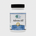 Supplement bottle labeled 'Adren-All' by Ortho Molecular Products on a white background