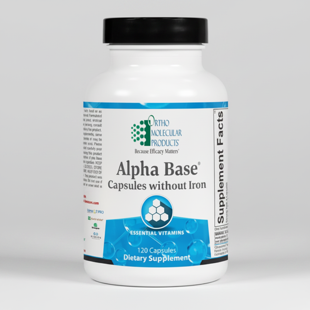 Ortho Molecular Products Alpha Base without Iron 120 Capsules