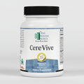 Supplement bottle labeled 'CereVive' by Ortho Molecular Products on a white background
