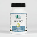 Supplement bottle labeled 'Cerenity' by Ortho Molecular Products on a white background