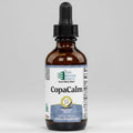 Bottle of CopaCalm dietary supplement with dropper on a white background