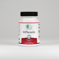 Supplement bottle labeled 'HiPhenolic' by Ortho Molecular Products on a white background