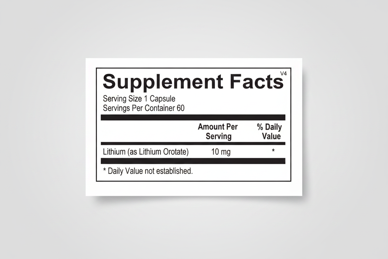 Ortho Molecular Products Lithium Orotate 60 Capsules