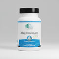 Supplement bottle labeled 'Mag Threonate' by Ortho Molecular Products on a white background