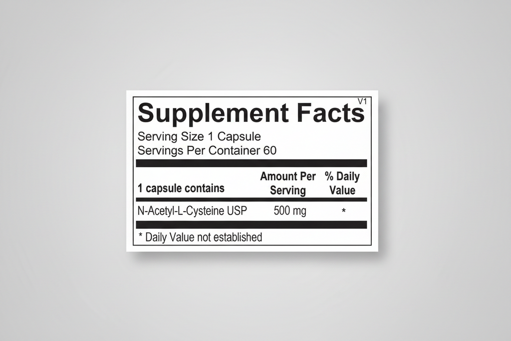 Ortho Molecular Products N-Acetyl Cysteine 60 Capsules