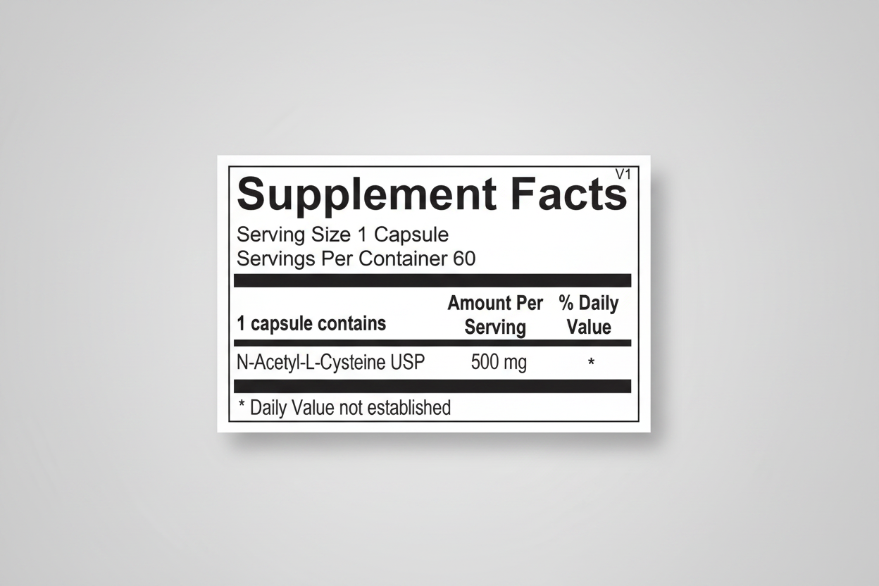 Ortho Molecular Products N-Acetyl Cysteine 60 Capsules