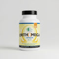 Orthomega capsules 820 dietary supplement bottle on a white background