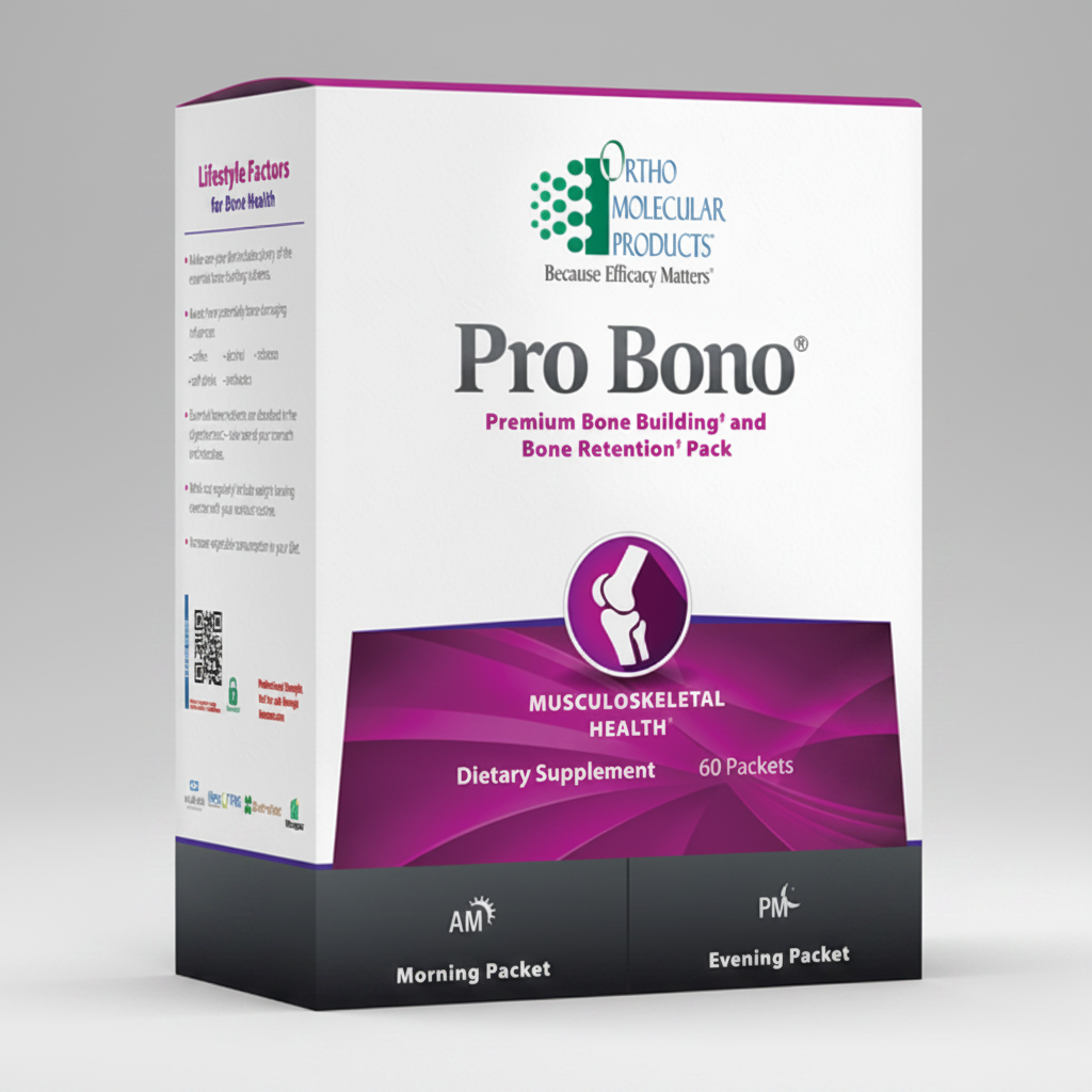 Ortho Molecular Products Pro Bono dietary supplement packaging on a white background
