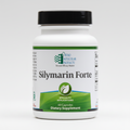 Supplement bottle labeled 'Silymarin Forte' on a white background