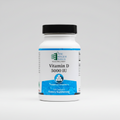 Vitamin D supplement bottle with label on a white background