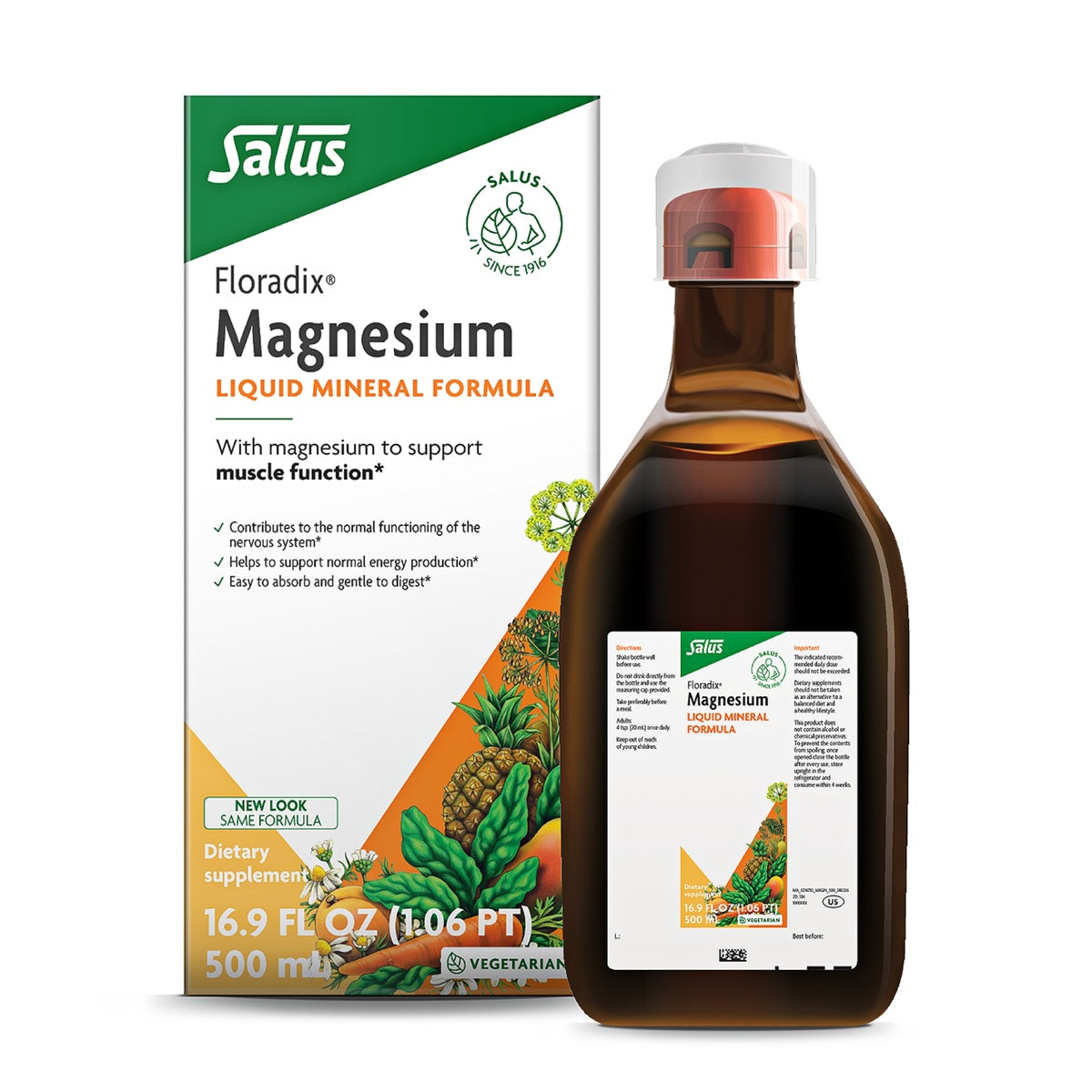 Floradix Magnesium Liquid - 17 oz - front package image