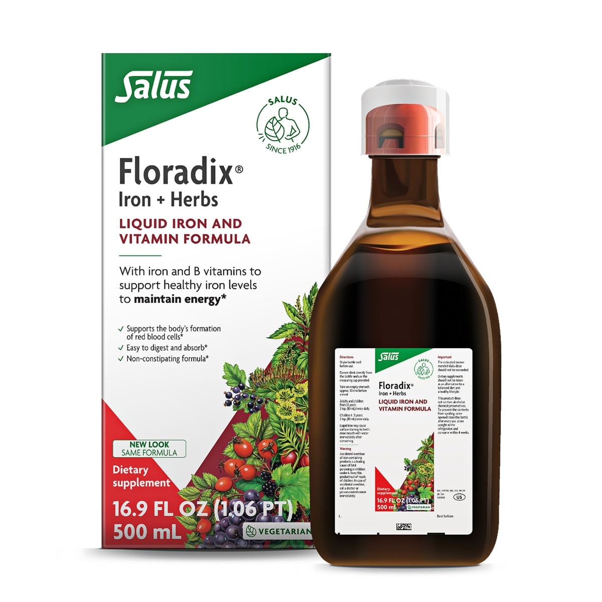 Floradix Iron & Herbs - 16.9 oz - front package image