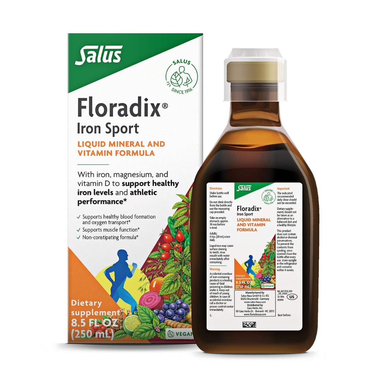 Floradix Iron Sport - 8.5 oz - front package image